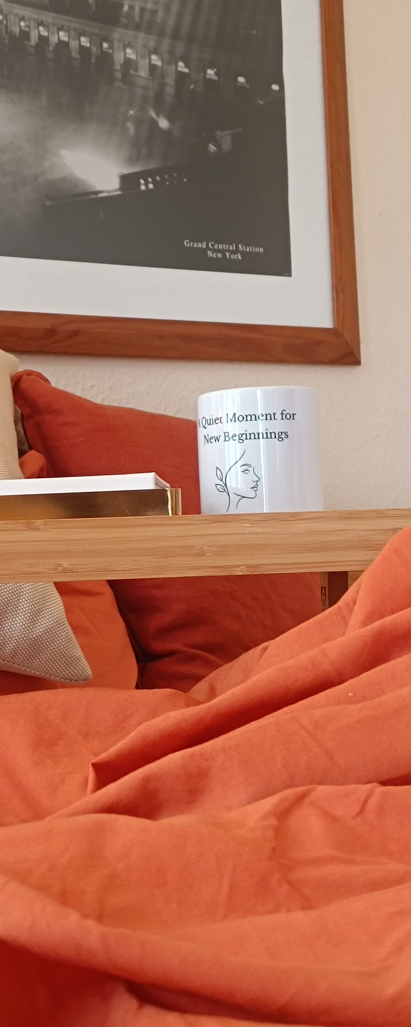 A Quiet Moment for New Beginnings Line Art | Mug
