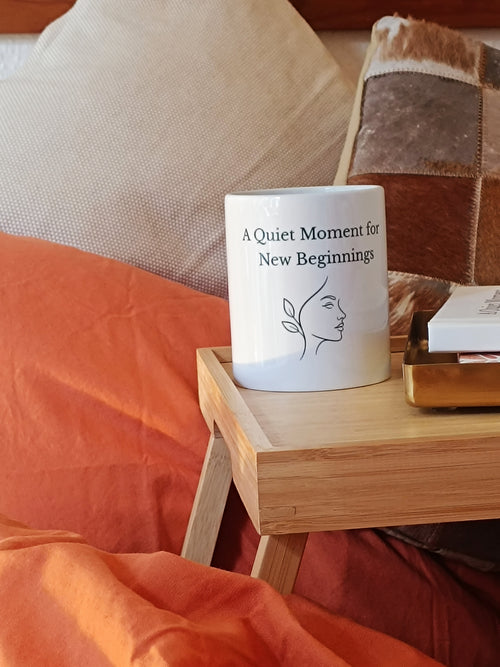 A Quiet Moment for New Beginnings Line Art | Mug