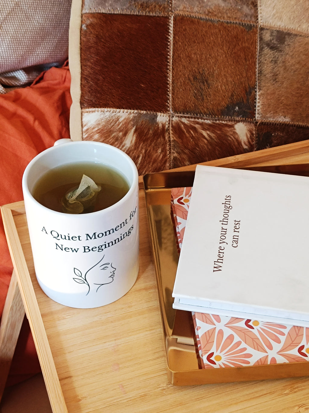 A Quiet Moment for New Beginnings Line Art | Mug