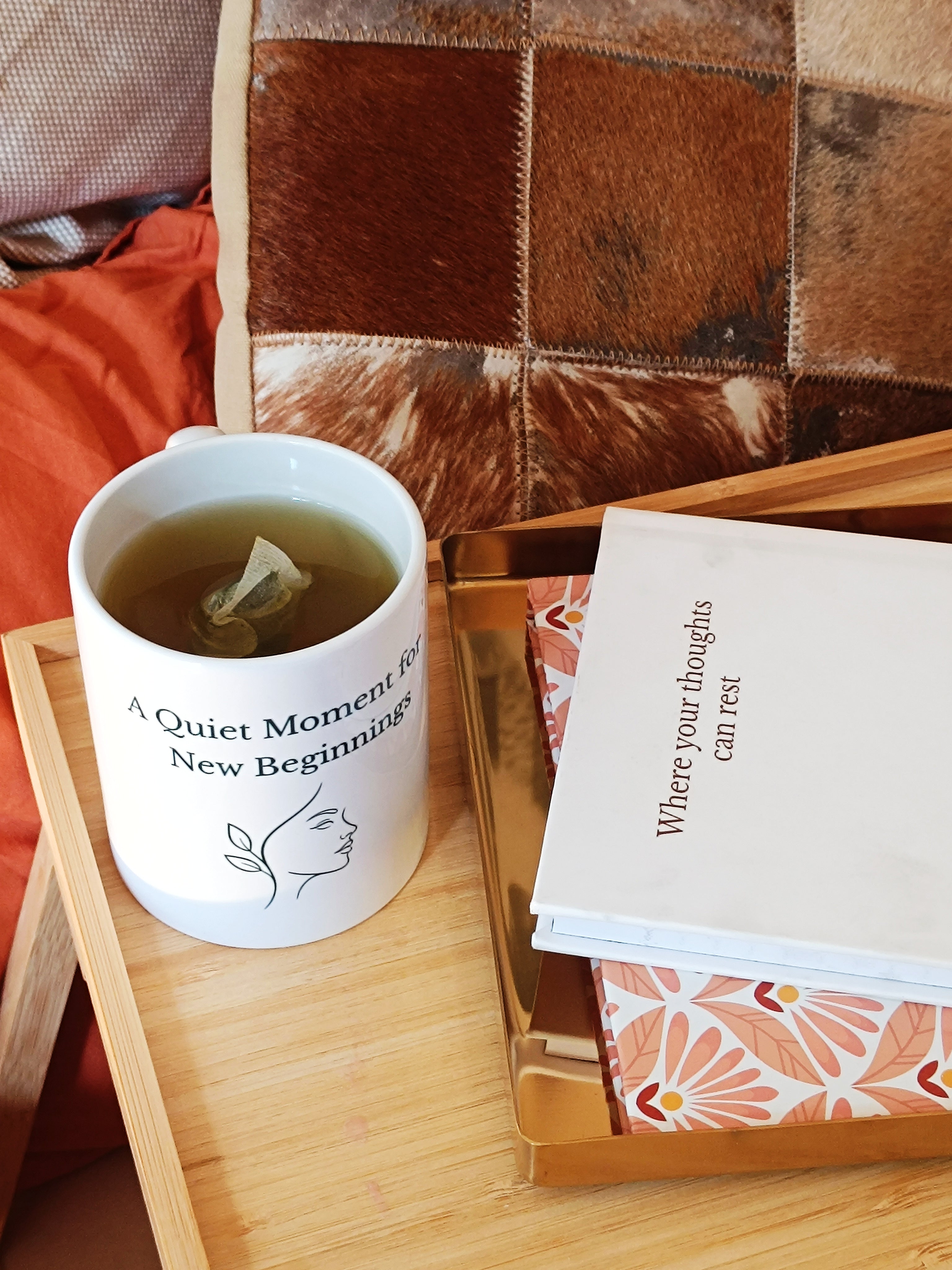 A Quiet Moment for New Beginnings Line Art | Mug