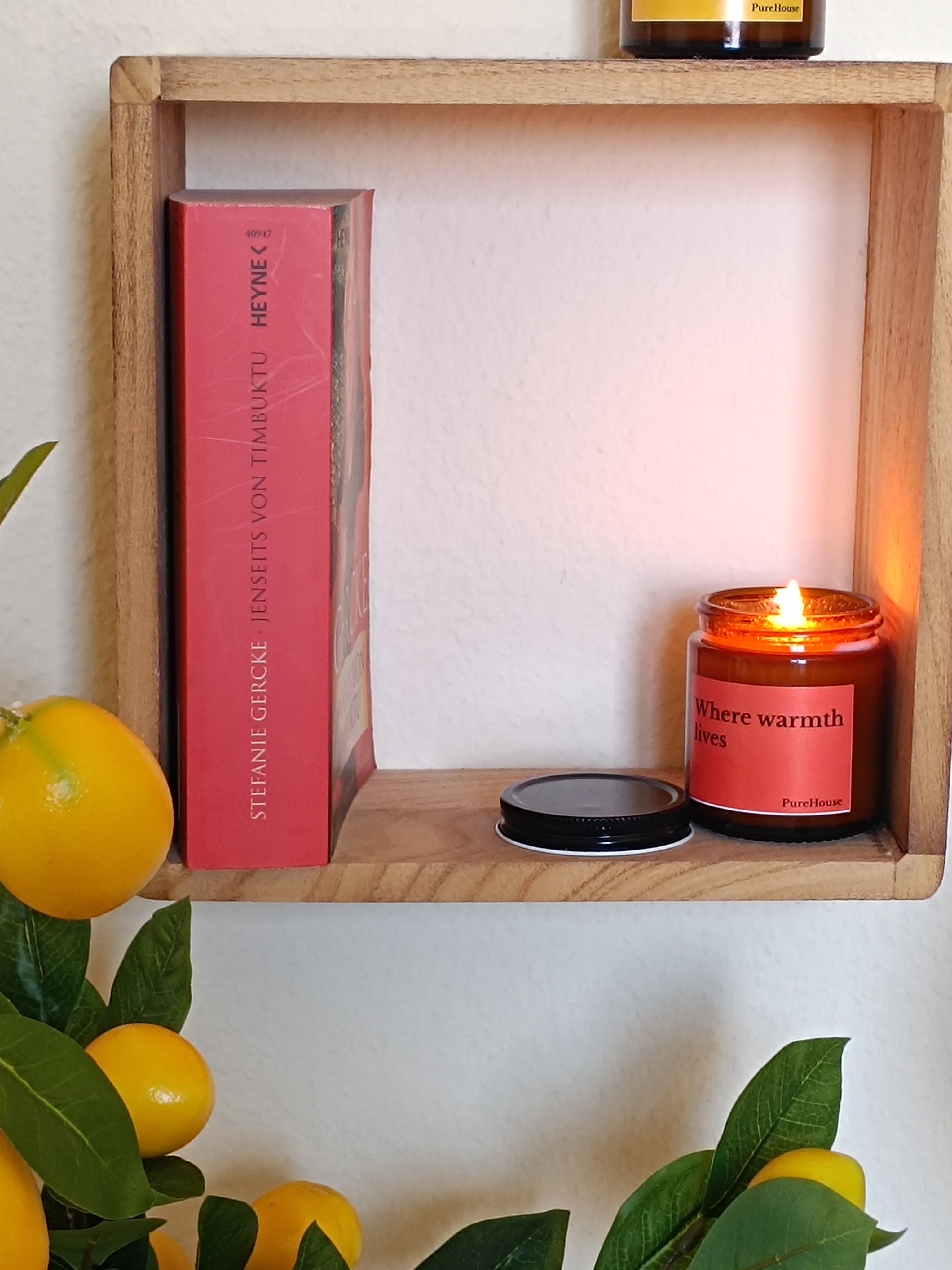 Where warmth lives Soy Candle | Amber Jar with Black lid