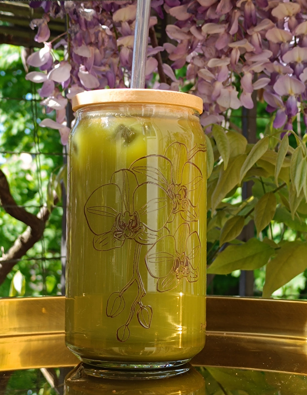 Orchid Line Art | Can Glass