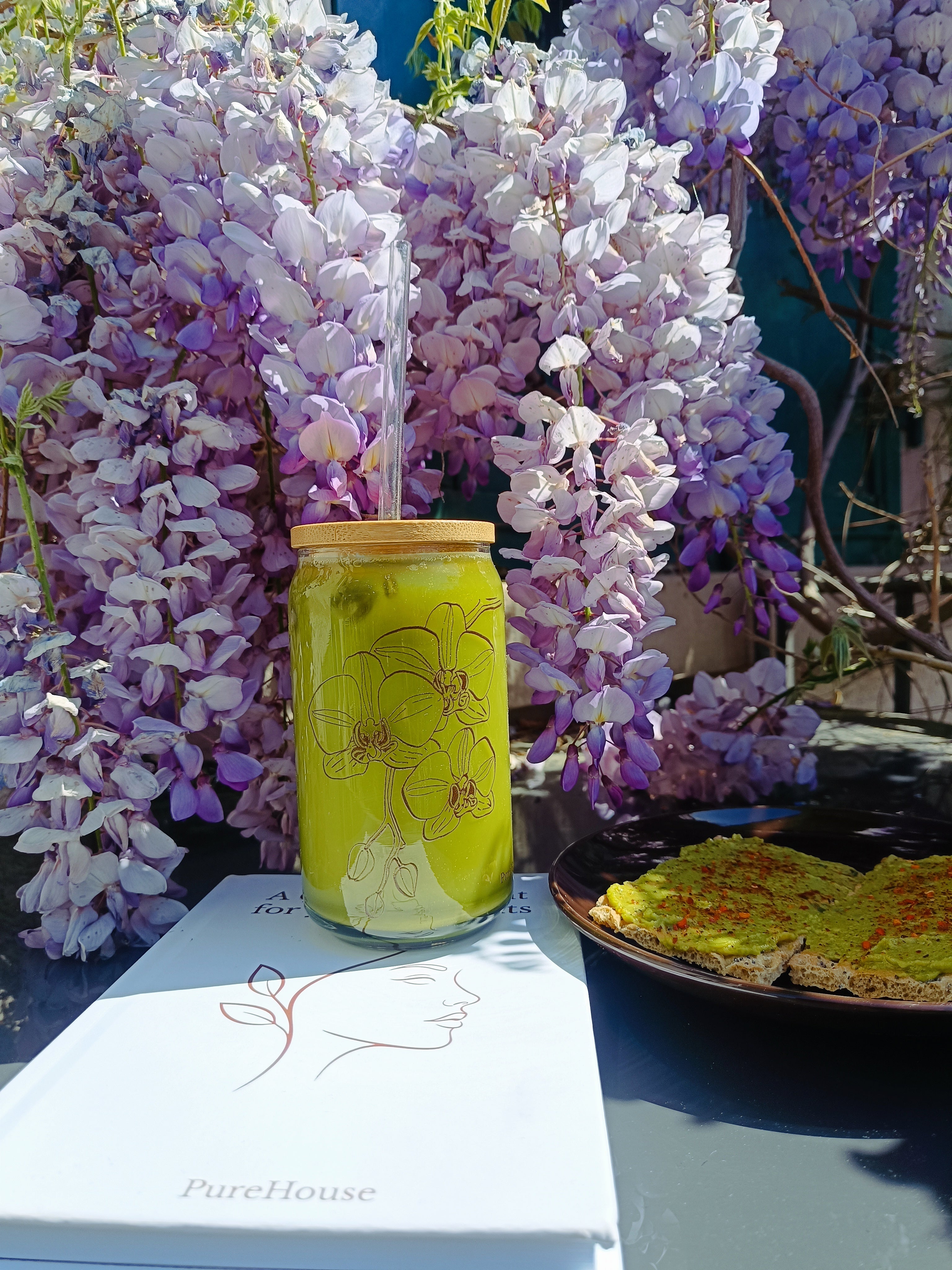 Orchid Line Art | Can Glass