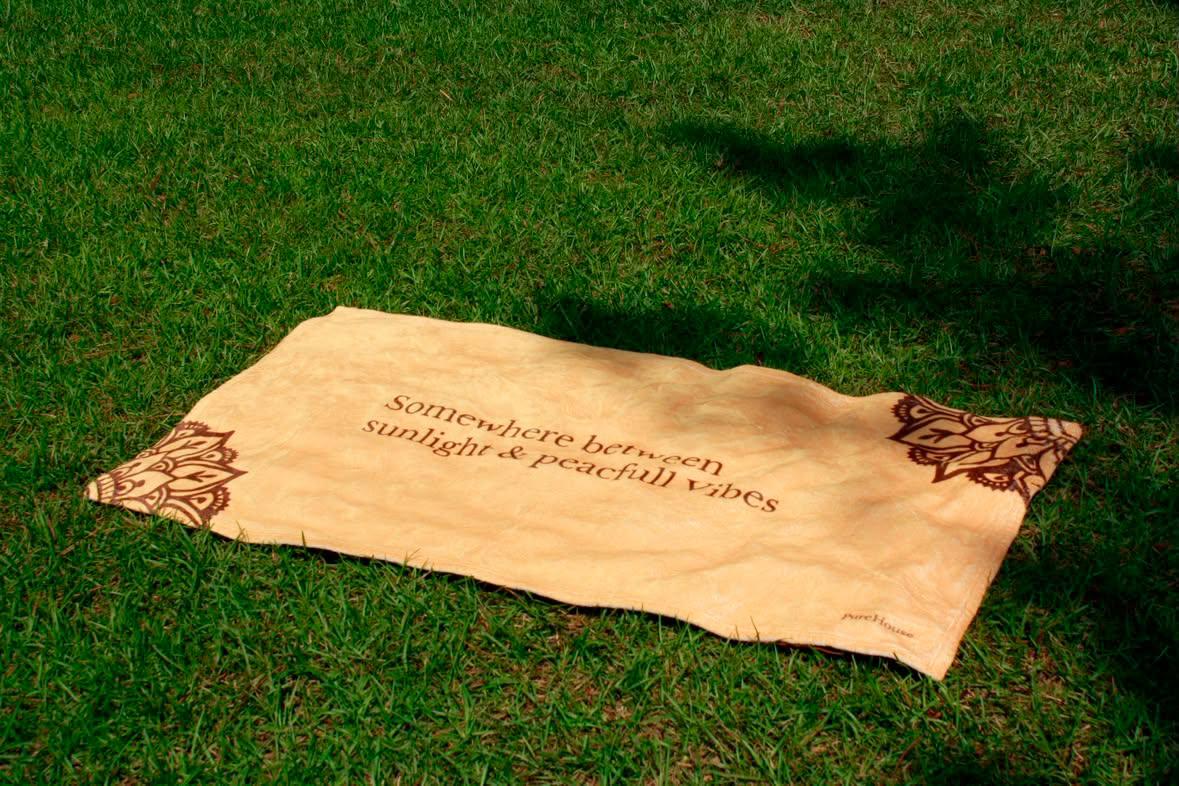 Sunlight& Peacfull Vibes Luxury Beach Towel