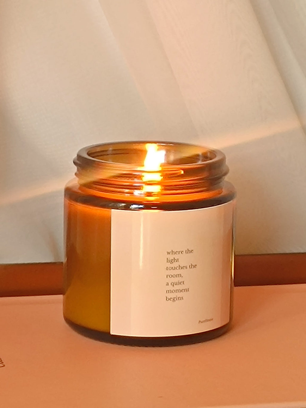 Amber Soy Candle — Minimal Scented Jar (Multi-Size)