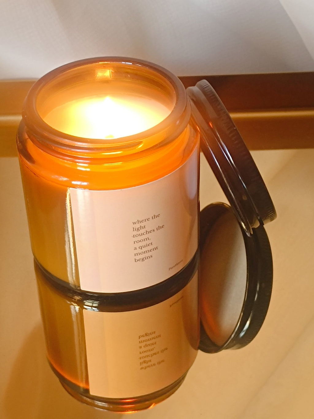 Amber Soy Candle — Minimal Scented Jar (Multi-Size)