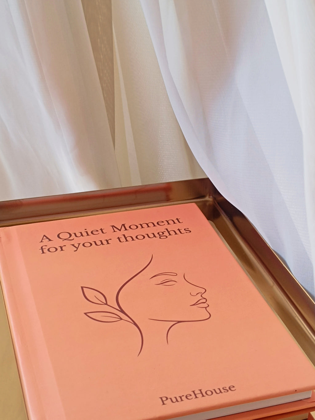 A Quiet Moment for your thoughts Journal | Minimal Line Art Face Hardcover