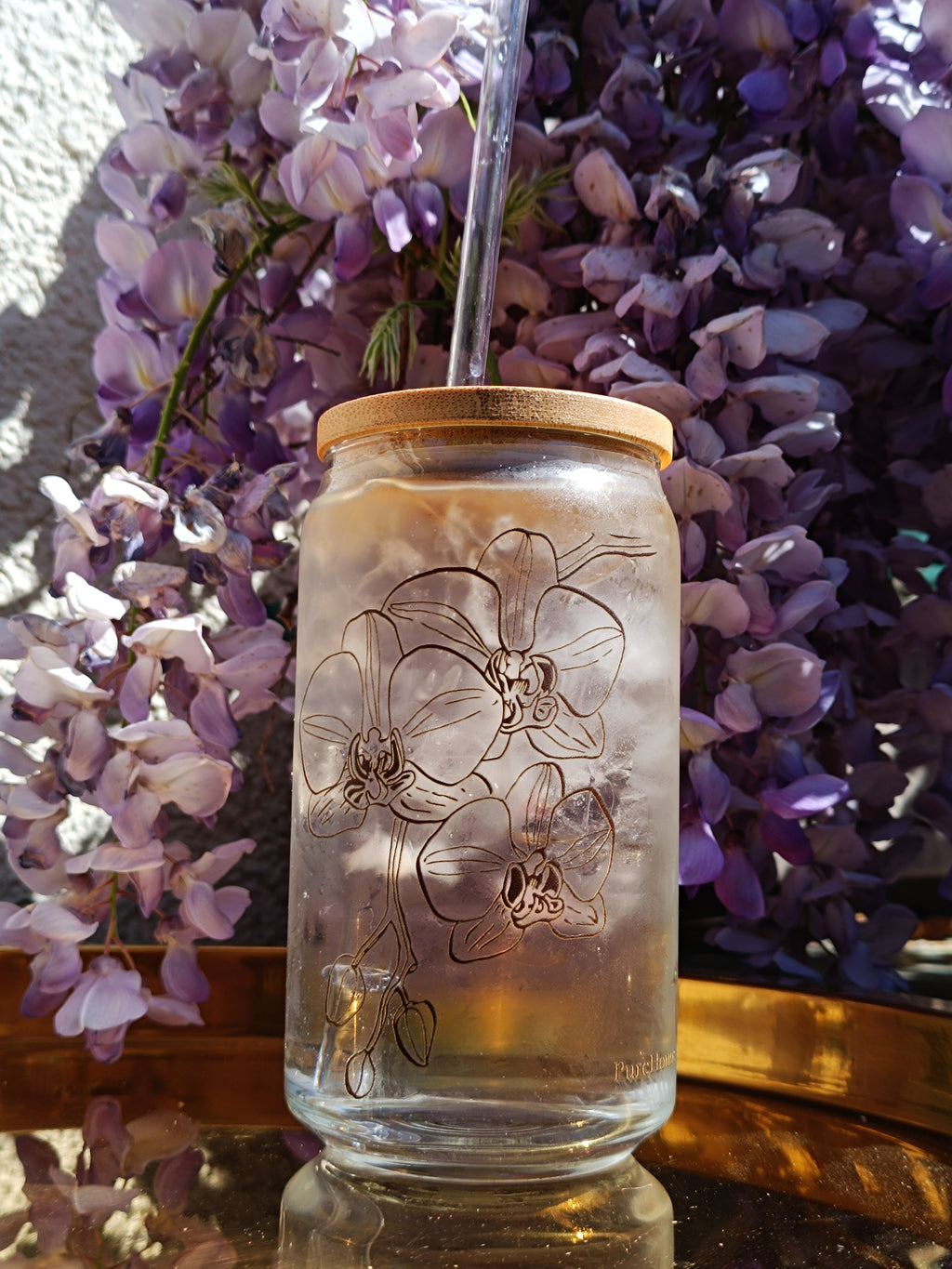 Orchid Line Art | Can Glass