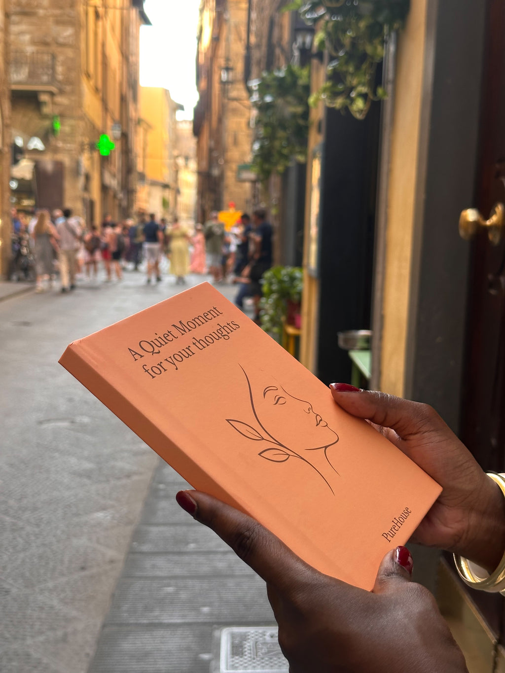 A Quiet Moment for your thoughts Journal | Minimal Line Art Face Hardcover